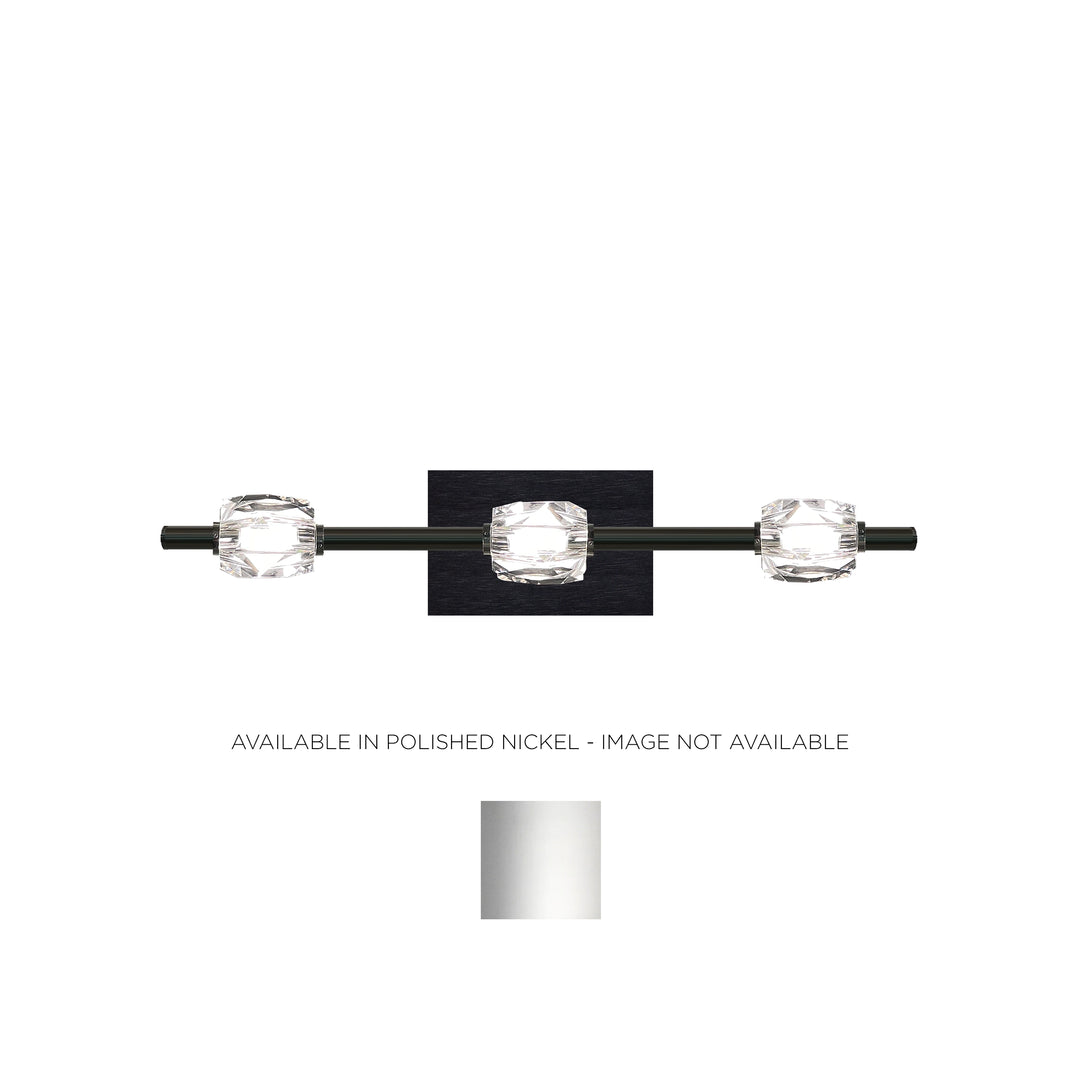 Diamante Crystal Bath Bar in Polished Nickel by Zeev