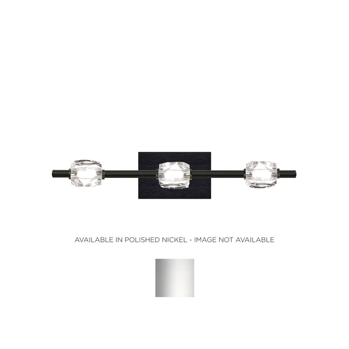 Diamante Crystal Bath Bar in Polished Nickel by Zeev