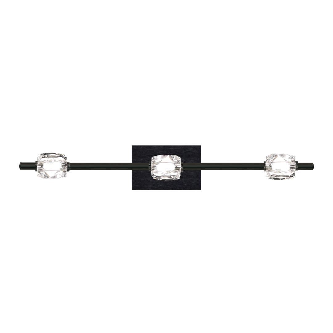 Diamante Crystal Bath Bar in Oxide Black by Zeev