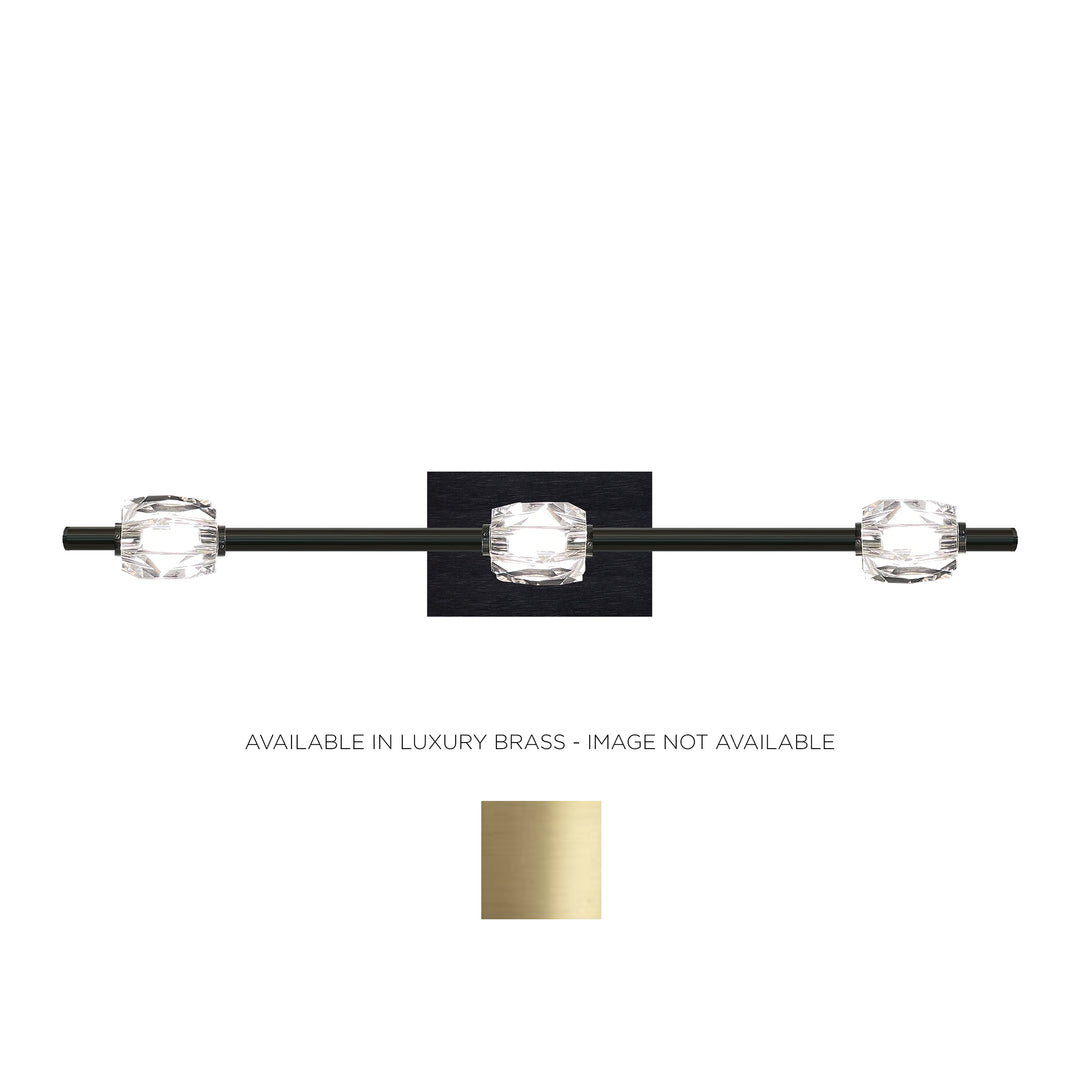 Diamante Crystal Bath Bar in Luxury Brass by Zeev