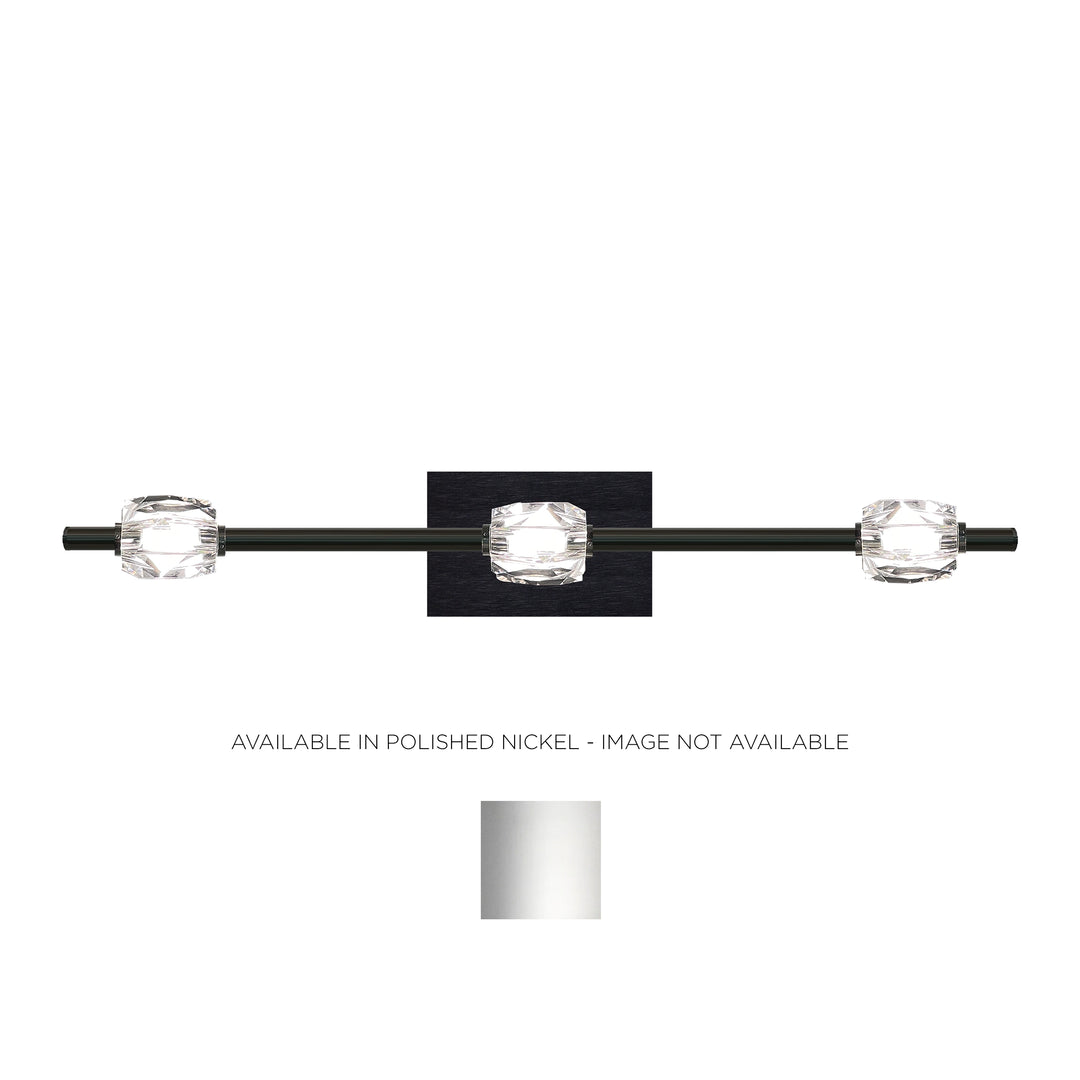 Diamante Crystal Bath Bar in Polished Nickel by Zeev