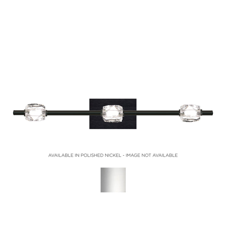 Diamante Crystal Bath Bar in Polished Nickel by Zeev