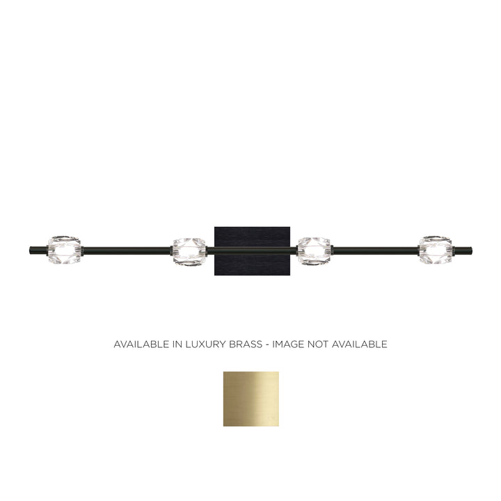 Diamante Crystal Bath Bar in Luxury Brass by Zeev
