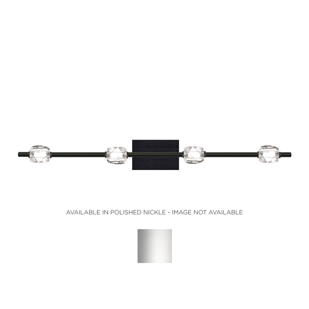 Diamante Crystal Bath Bar in Polished Nickel by Zeev