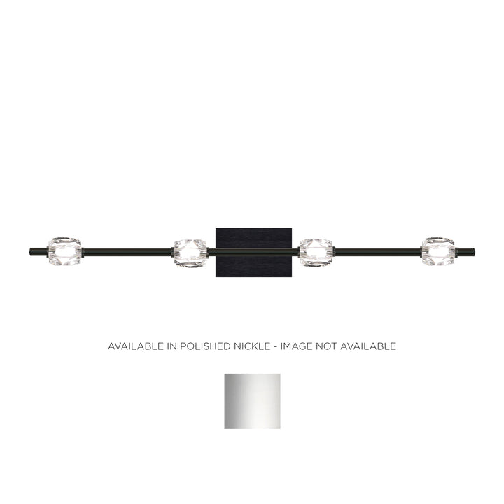 Diamante Crystal Bath Bar in Polished Nickel by Zeev