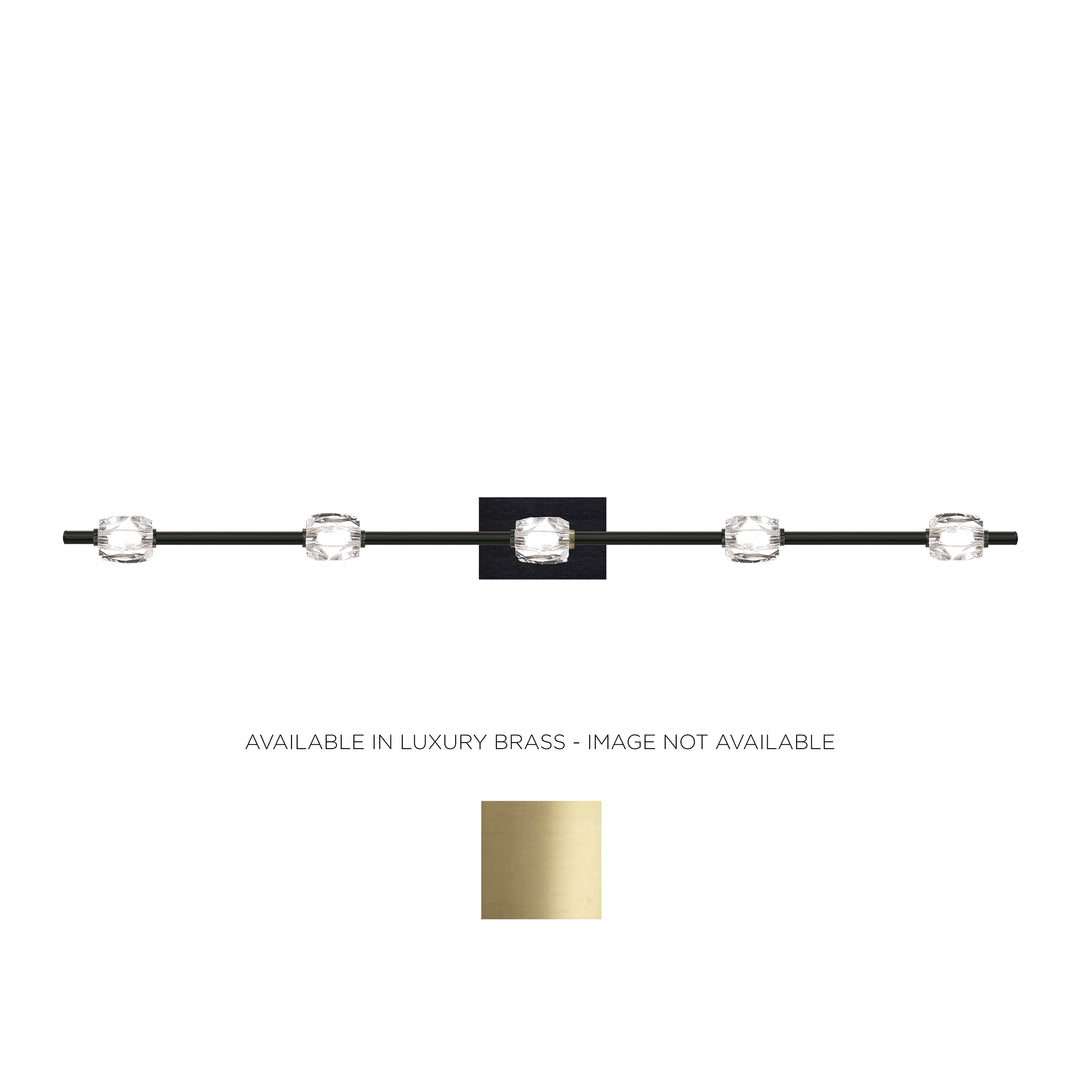 Diamante Crystal Bath Bar in Luxury Brass by Zeev