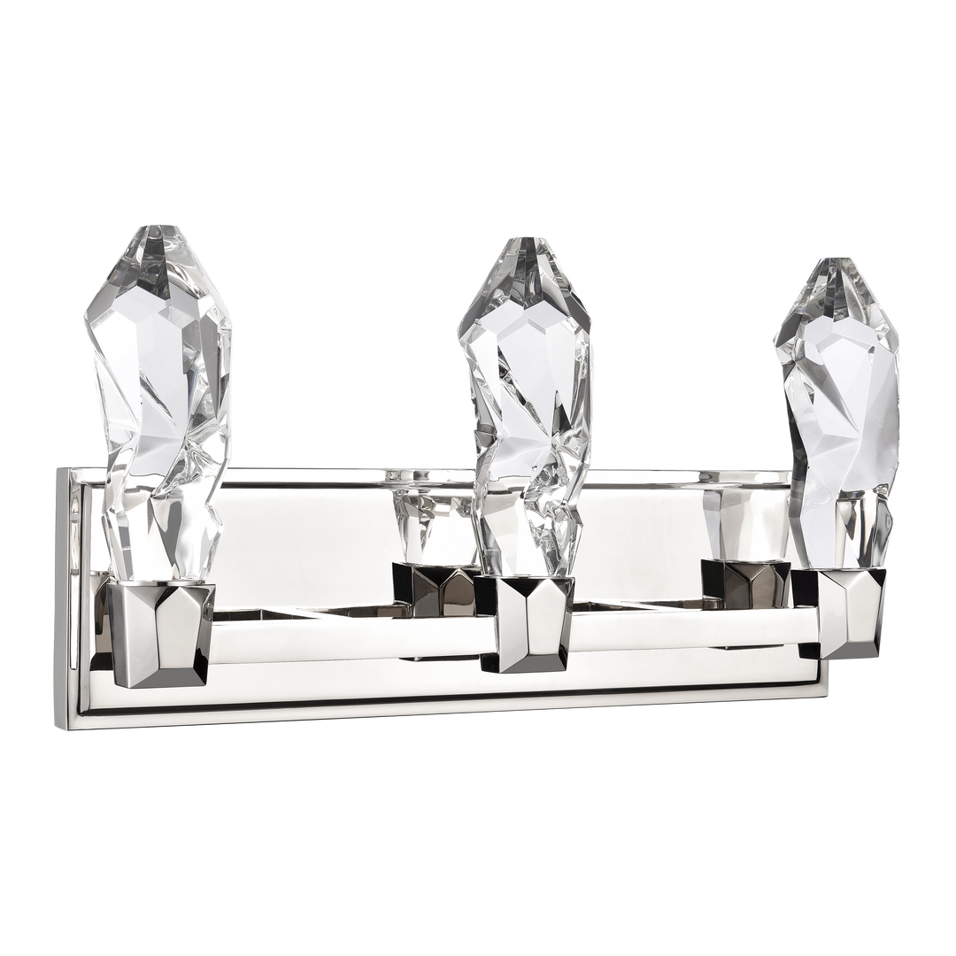Angelus Single Crystal Vanity Light in Polished Nickel by Zeev