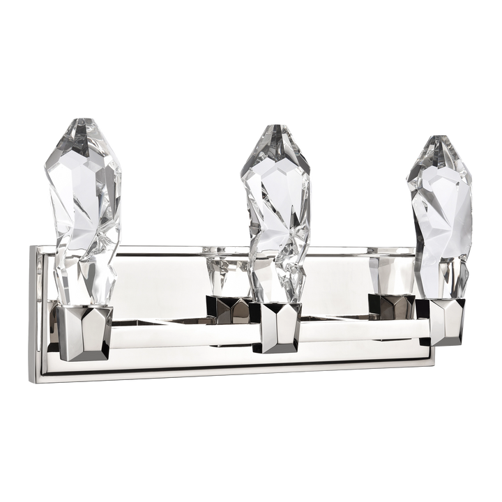Angelus Single Crystal Vanity Light in Polished Nickel by Zeev