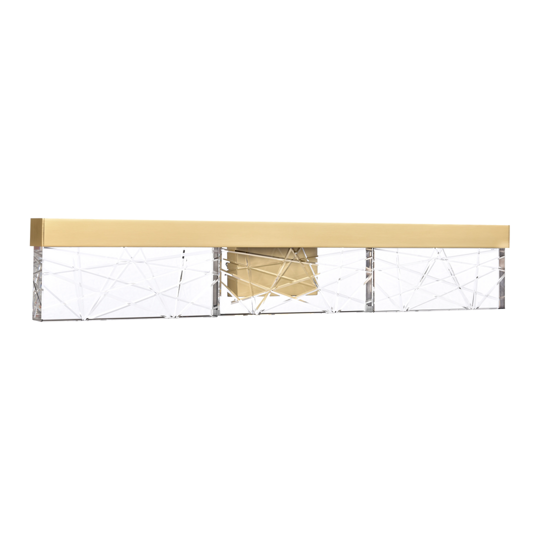 Lucus Crystal Vanity in Aged Brass by Zeev