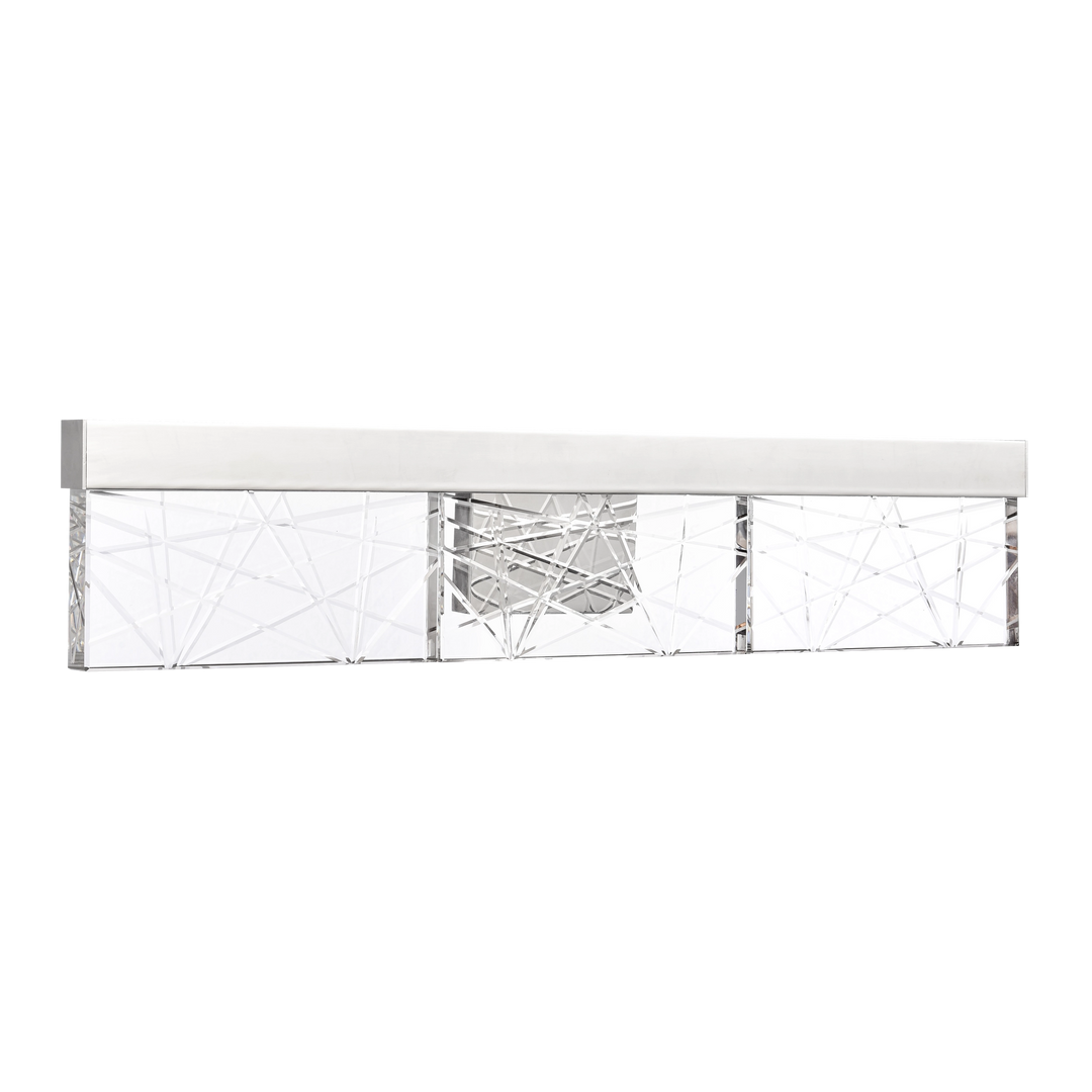 Lucus Crystal Vanity in Polished Nickel by Zeev