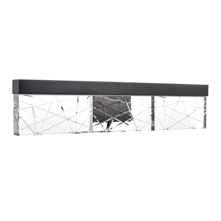 Lucus Crystal Vanity in Satin Brushed Black by Zeev