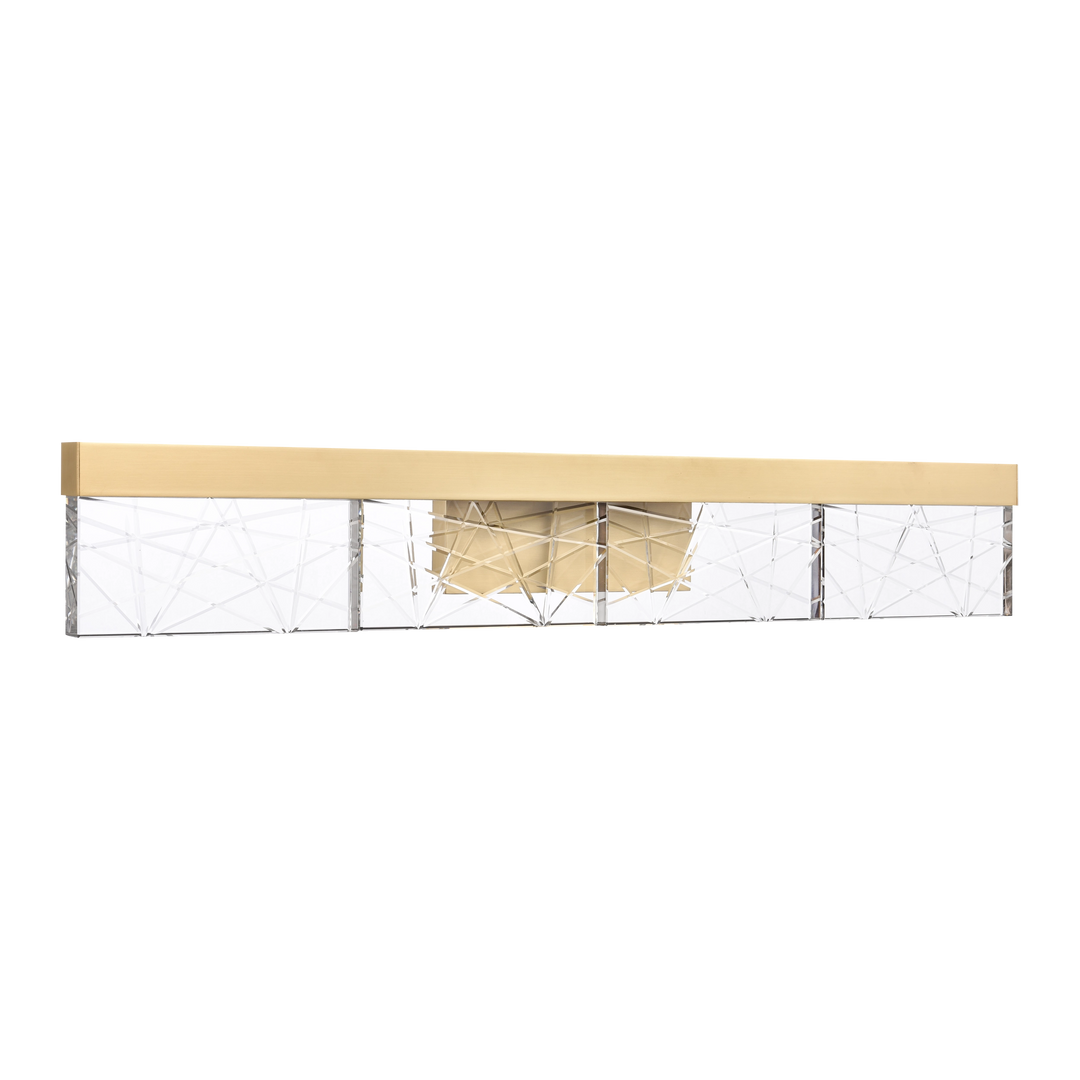 Lucus Crystal Vanity in Aged Brass by Zeev