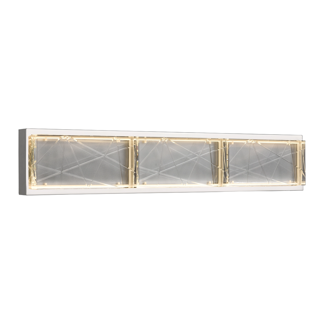 Lucus Crystal Wall Sconce in Polished Nickel by Zeev