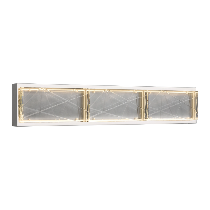 Lucus Crystal Wall Sconce in Polished Nickel by Zeev