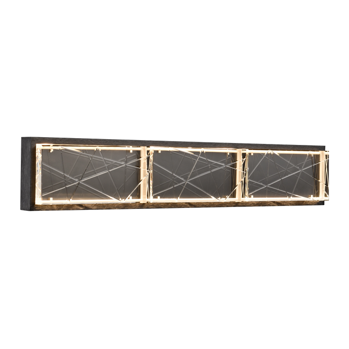 Lucus Crystal Wall Sconce in Satin Brushed Black by Zeev