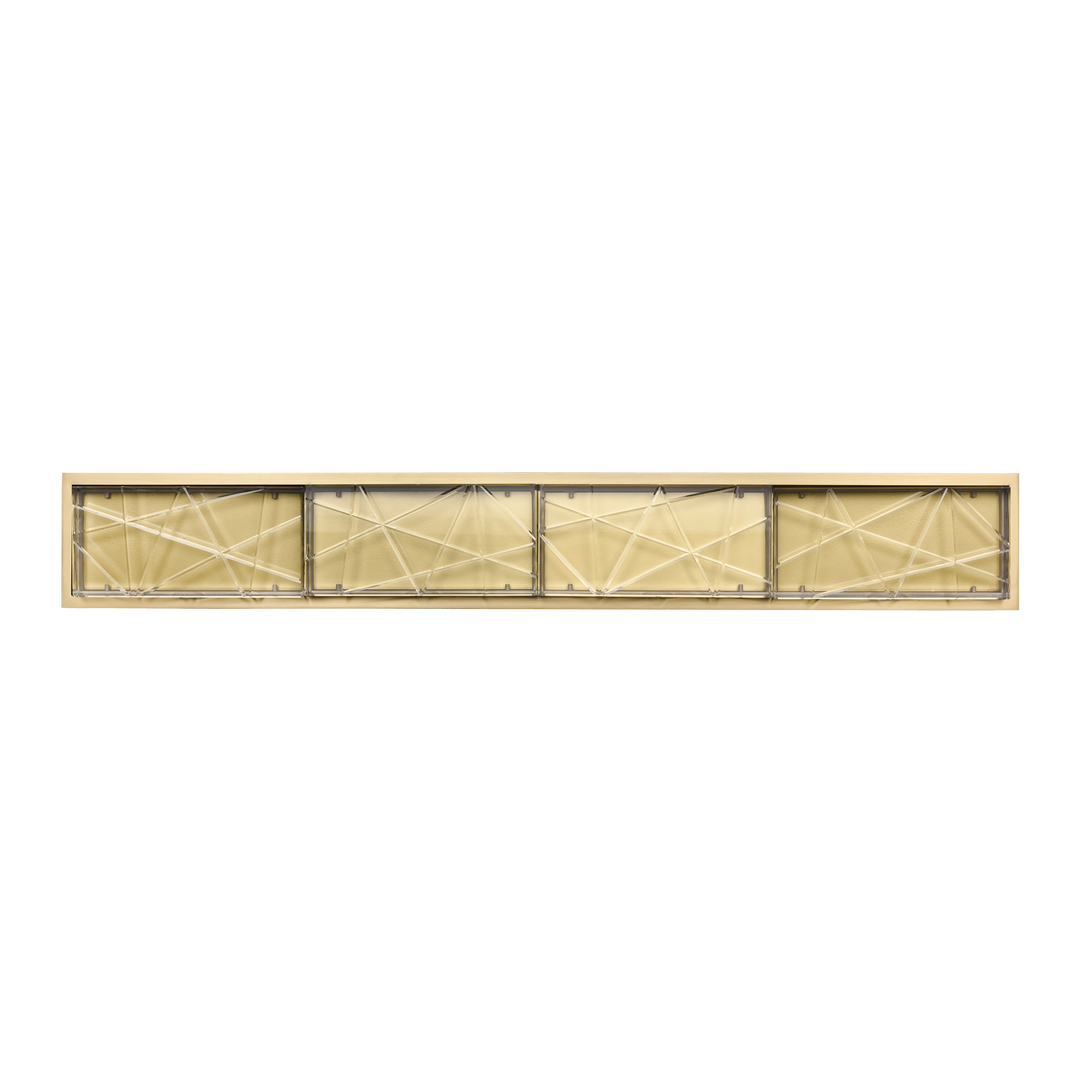 Lucus Crystal Wall Sconce in Aged Brass by Zeev