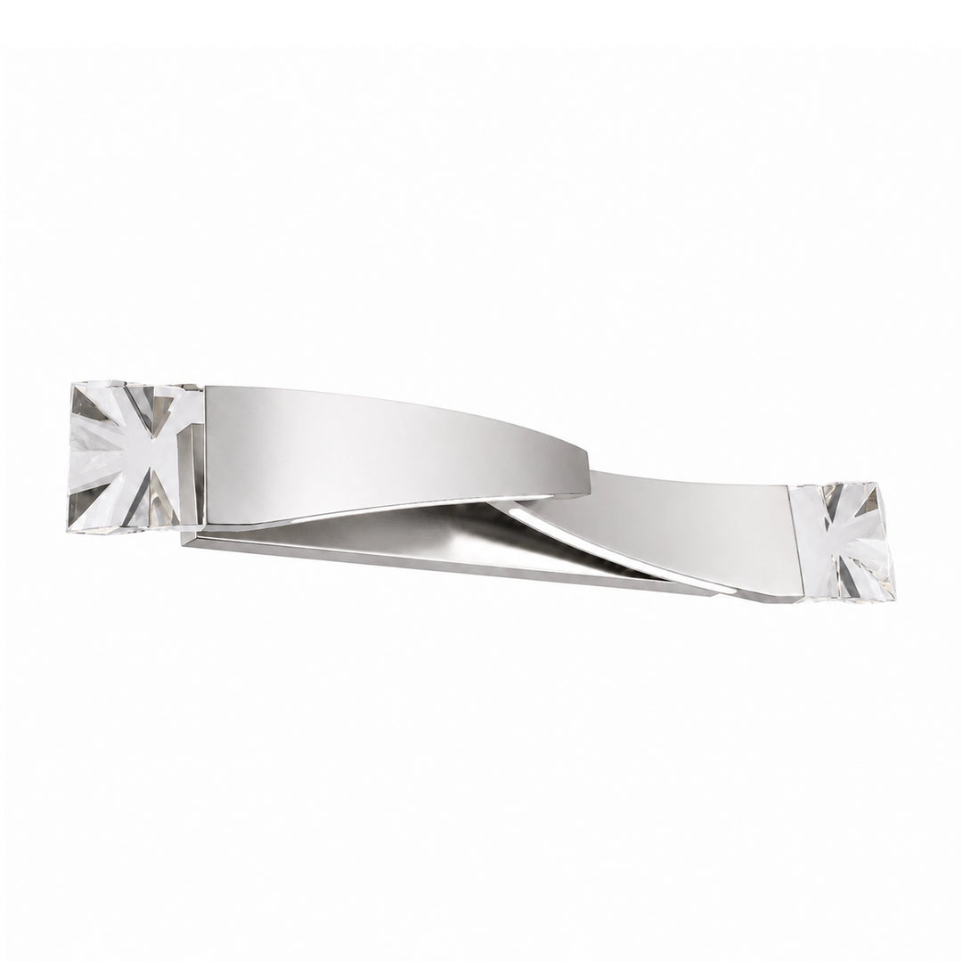 Arcus Segmental Crystal Vanity Light in Polished Nickel by Zeev