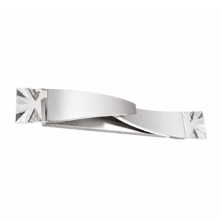Arcus Segmental Crystal Vanity Light in Polished Nickel by Zeev