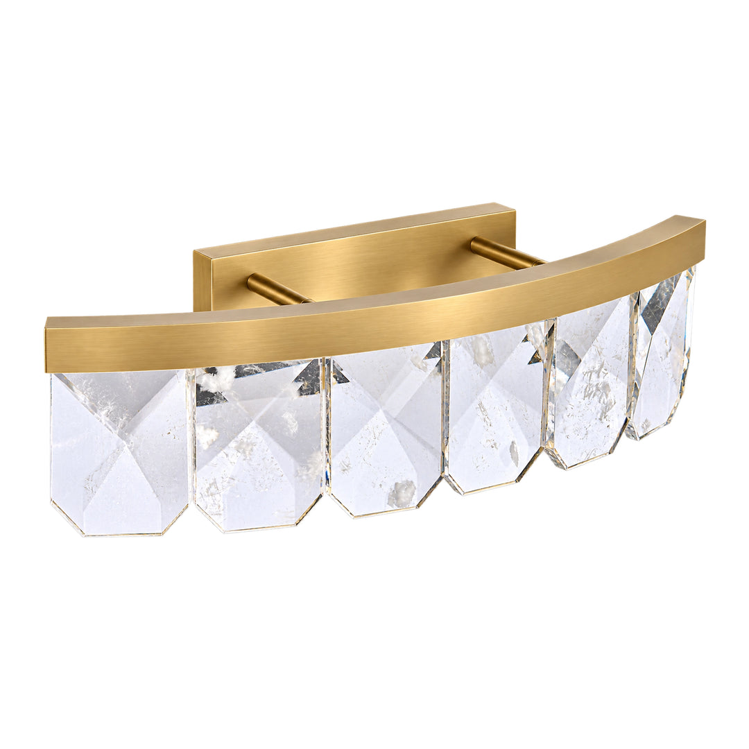 Odraz Infused Crystal Vanity in Aged Brass by Zeev