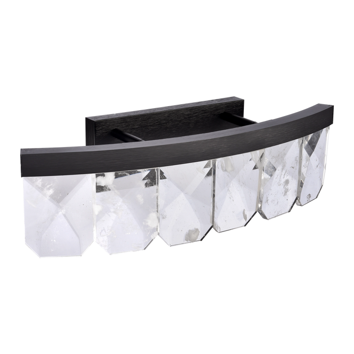 Odraz Infused Crystal Vanity in Satin Brushed Black by Zeev