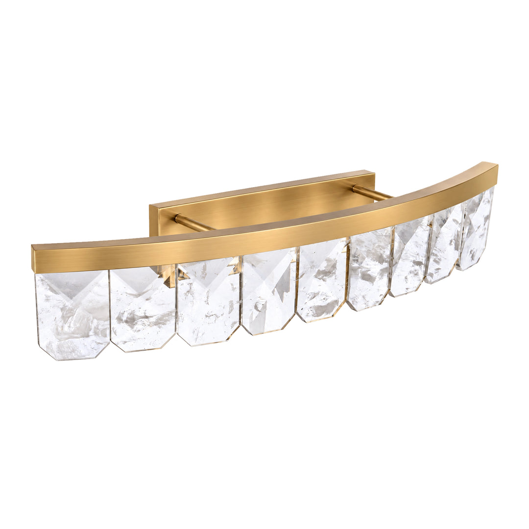 Odraz Infused Crystal Vanity in Aged Brass by Zeev