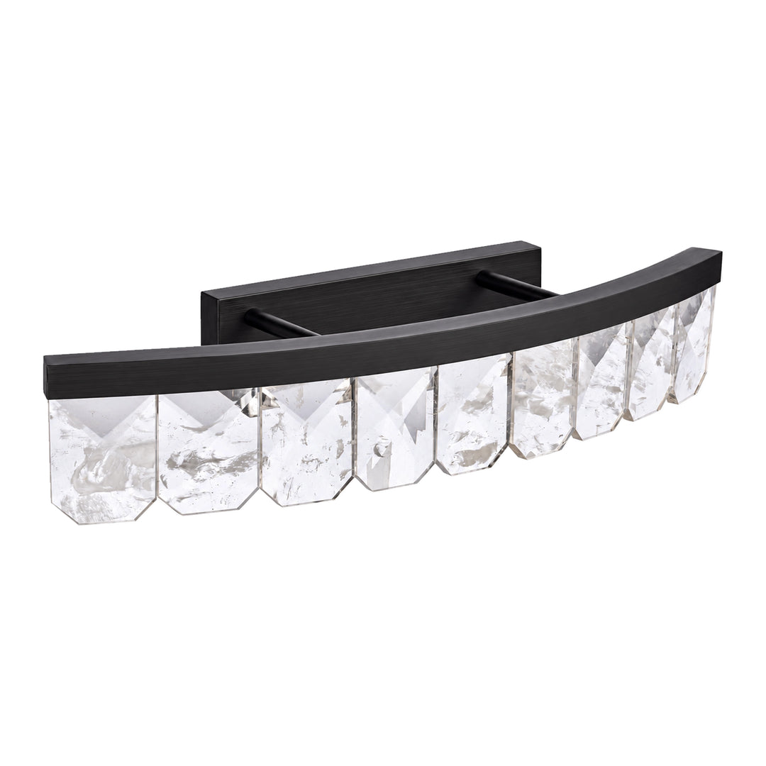 Odraz Infused Crystal Vanity in Satin Brushed Black by Zeev