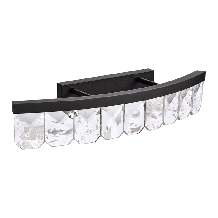 Odraz Infused Crystal Vanity in Satin Brushed Black by Zeev