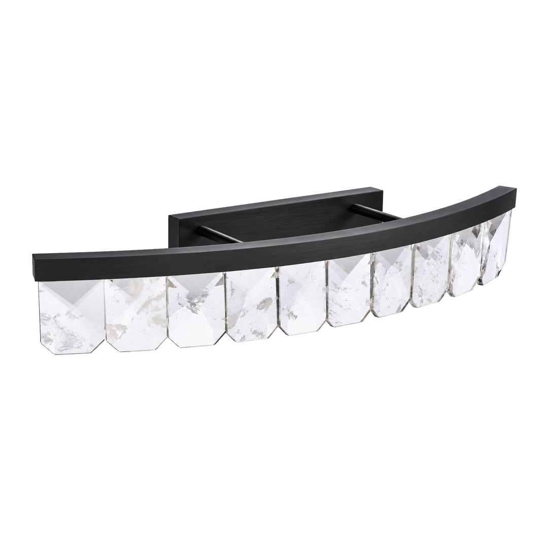 Odraz Infused Crystal Vanity in Satin Brushed Black by Zeev