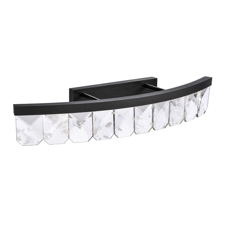 Odraz Infused Crystal Vanity in Satin Brushed Black by Zeev