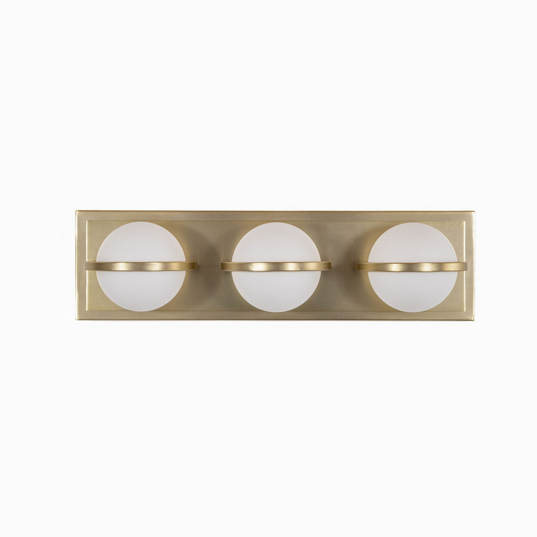 Vector LED Vanity Light in Soft Gold with Acrylic Lens by Russell