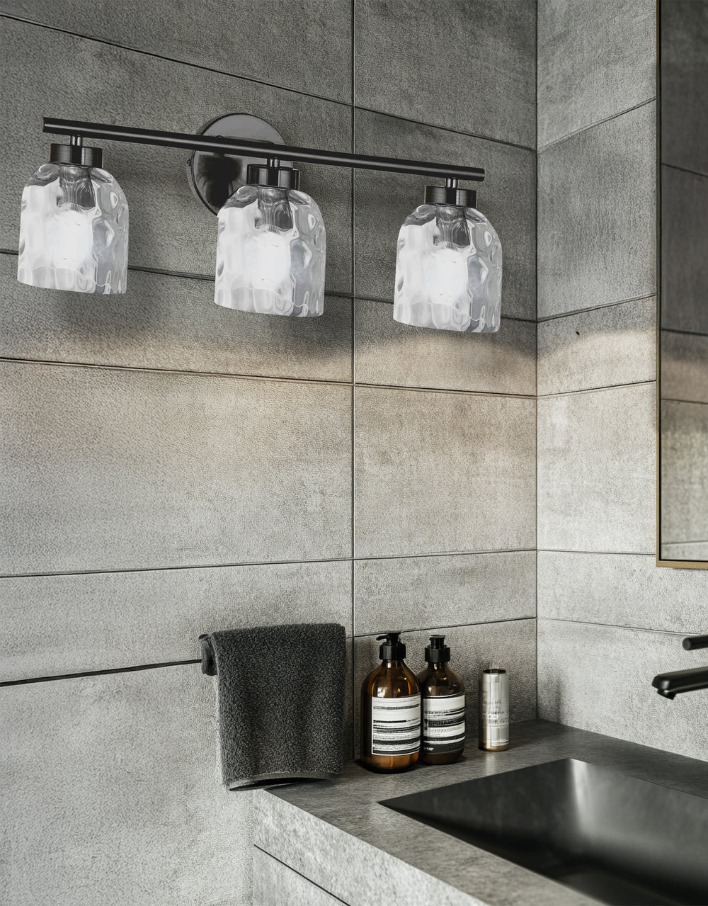 Vallora 3 Light Vanity by Dainolite - view 2