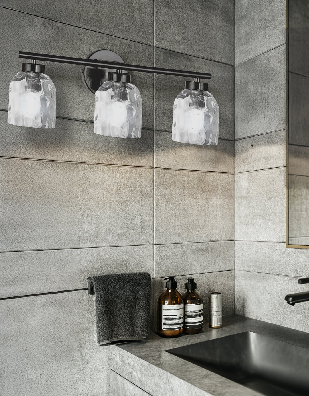 Vallora 3 Light Vanity by Dainolite - view 2