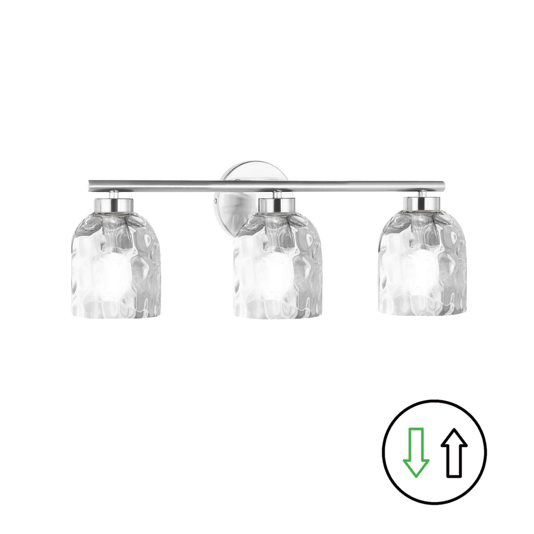 Vallora 3 Light Vanity in Polished Chrome by Dainolite