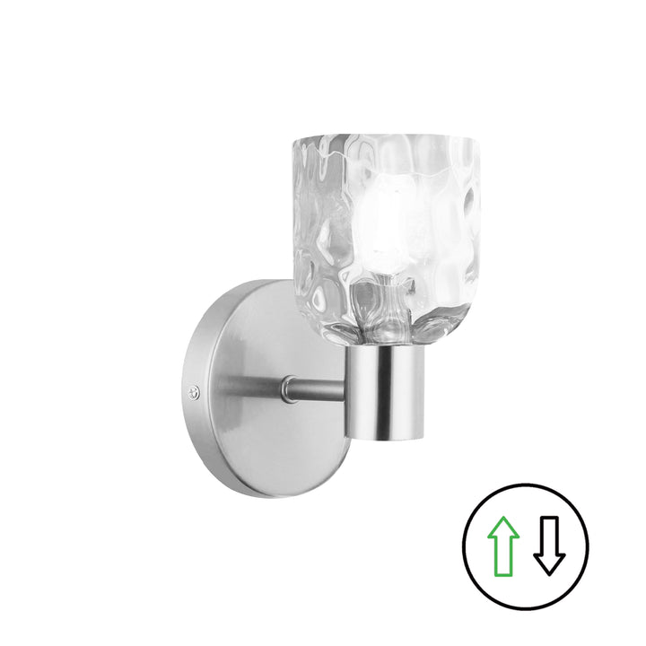 Vallora 1 Light Wall Sconce in Polished Chrome by Dainolite