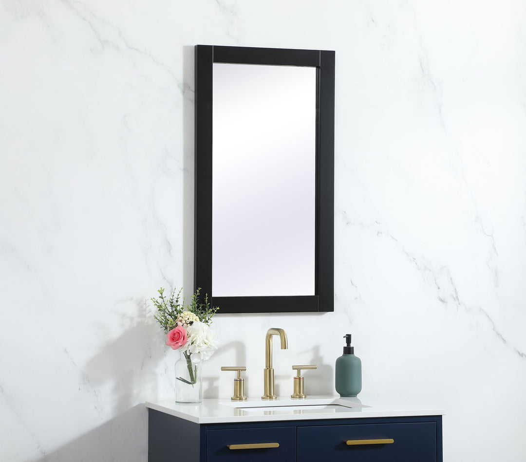 Aqua Rectangle Mirror by Elegant - view 3