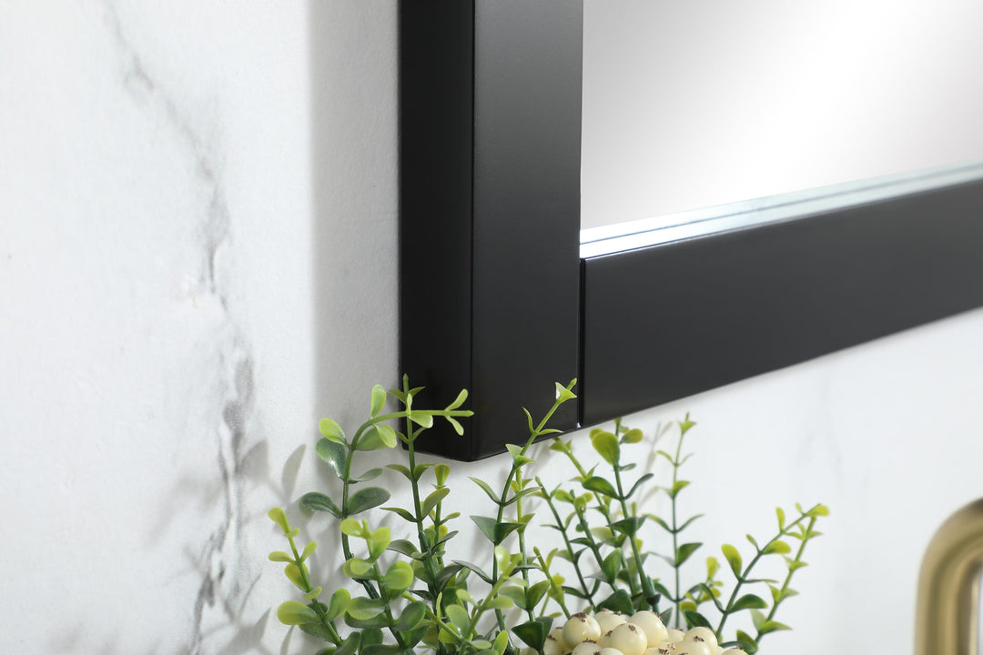 Aqua Rectangle Mirror by Elegant - view 5