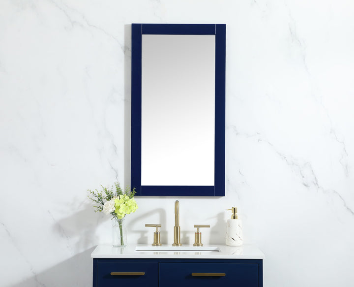 Aqua Rectangle Mirror by Elegant - view 8