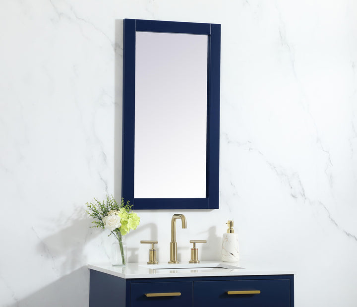 Aqua Rectangle Mirror by Elegant - view 9