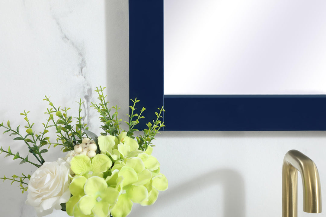 Aqua Rectangle Mirror by Elegant - view 10