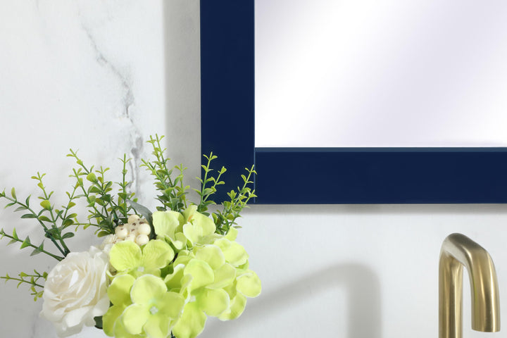 Aqua Rectangle Mirror by Elegant - view 10