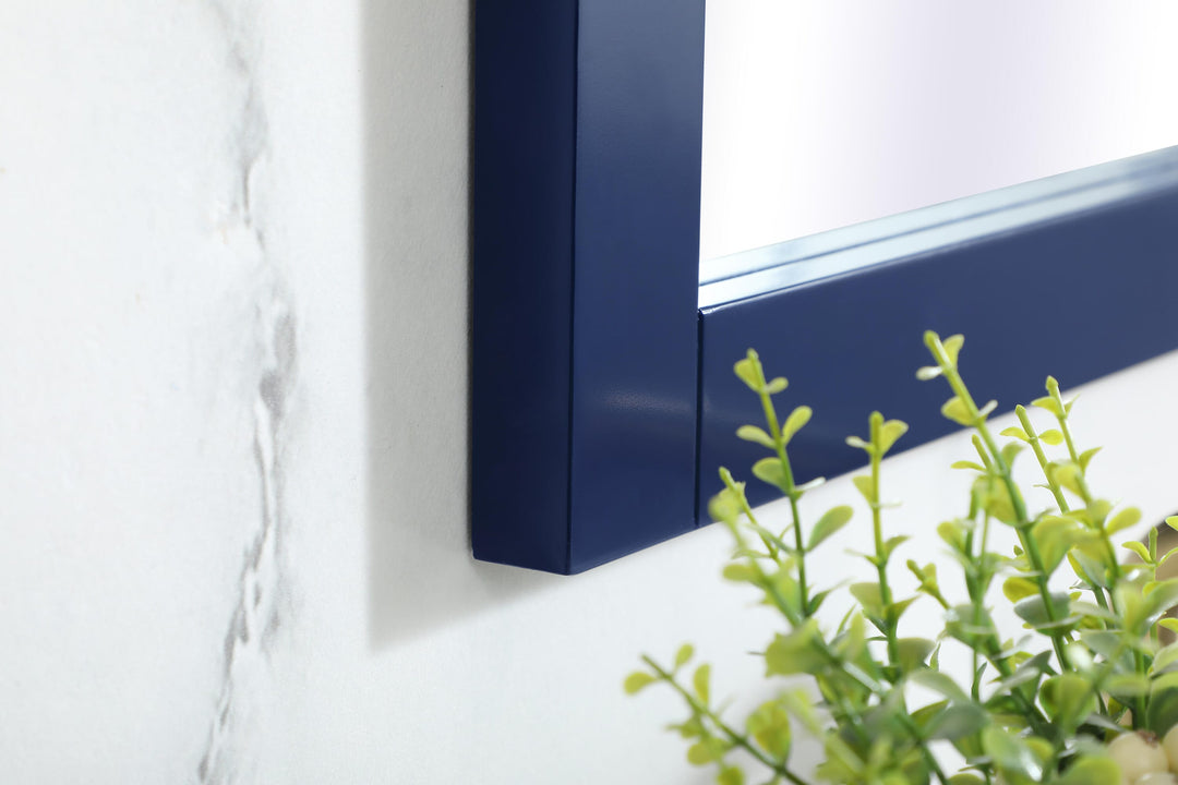 Aqua Rectangle Mirror by Elegant - view 11
