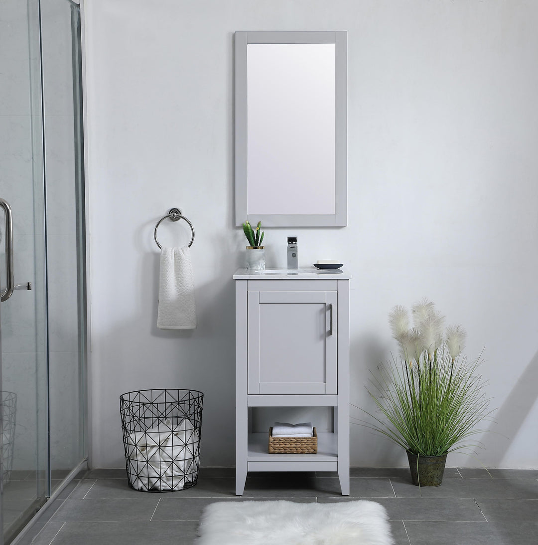 Aqua Rectangle Mirror by Elegant - view 16