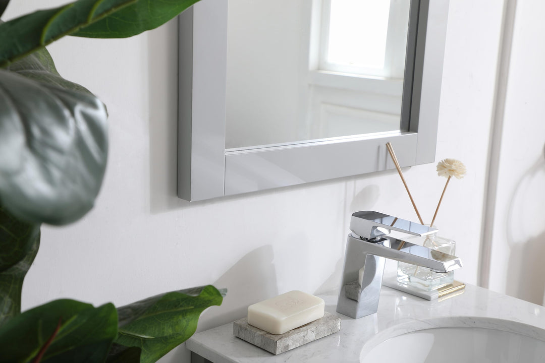 Aqua Rectangle Mirror by Elegant - view 17