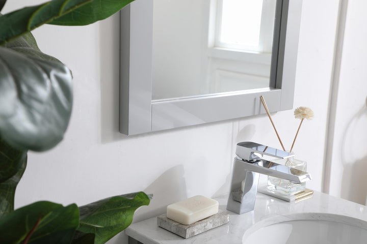 Aqua Rectangle Mirror by Elegant - view 17