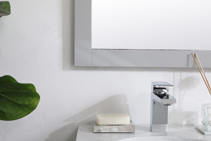 Aqua Rectangle Mirror by Elegant - view 18
