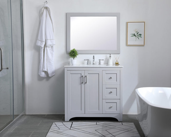 Aqua Rectangle Mirror by Elegant - view 40