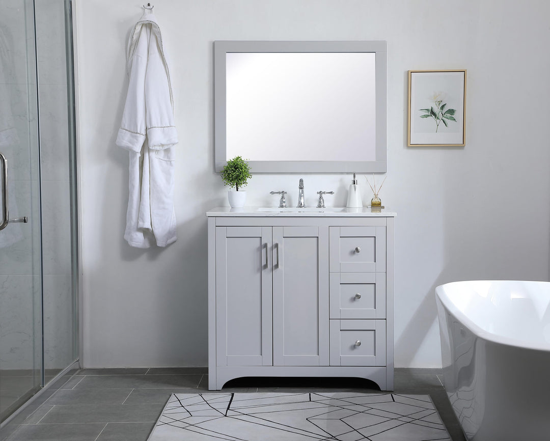 Aqua Rectangle Mirror by Elegant - view 58