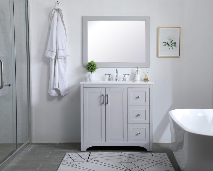Aqua Rectangle Mirror by Elegant - view 58