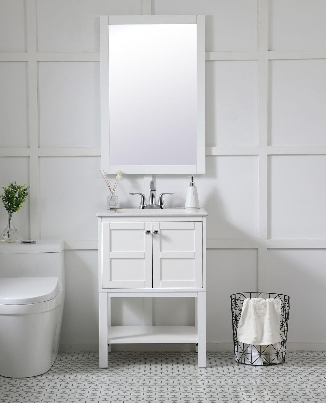 Aqua Rectangle Mirror by Elegant - view 64