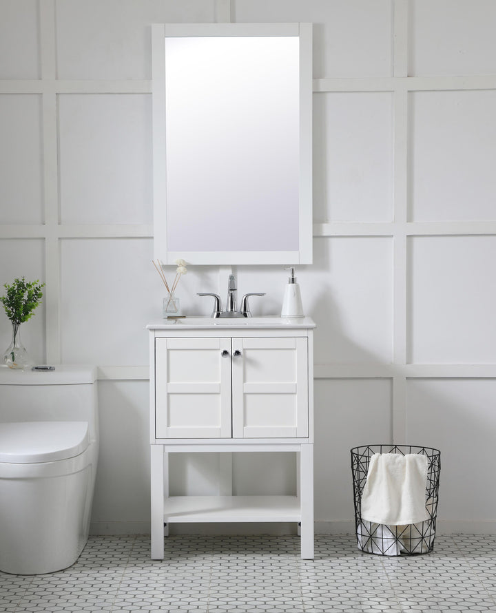 Aqua Rectangle Mirror by Elegant - view 64